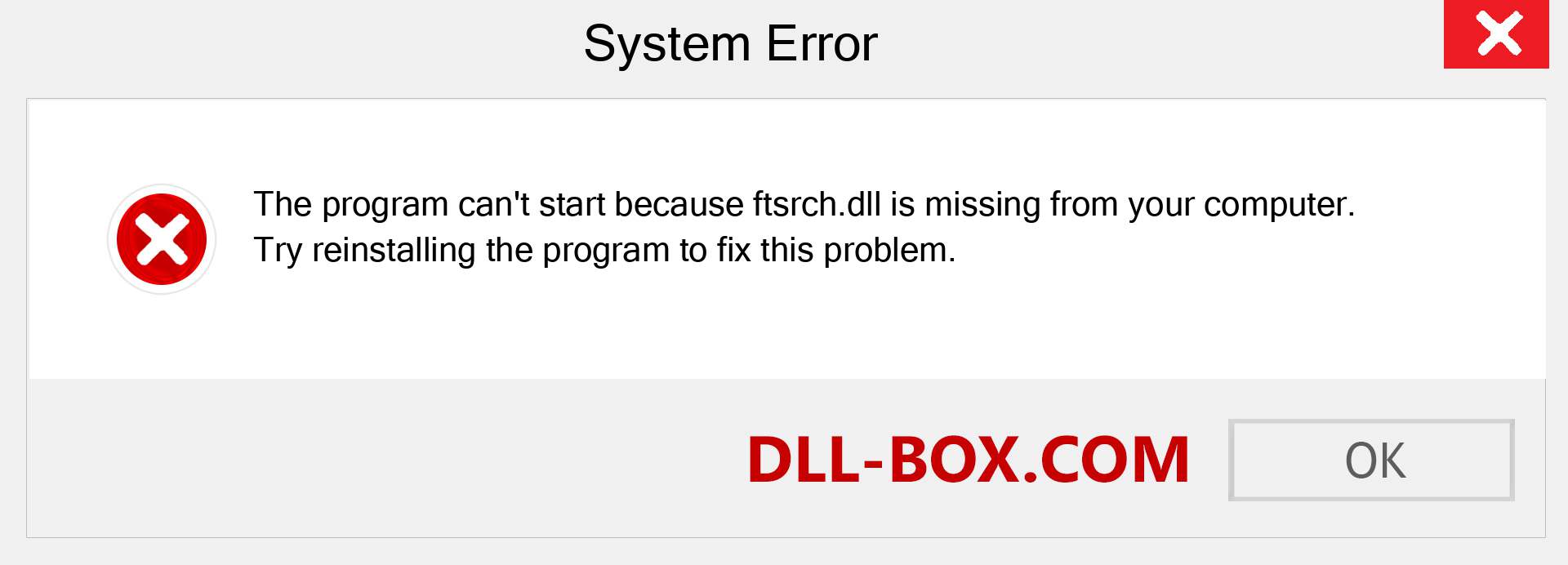  ftsrch.dll file is missing?. Download for Windows 7, 8, 10 - Fix  ftsrch dll Missing Error on Windows, photos, images